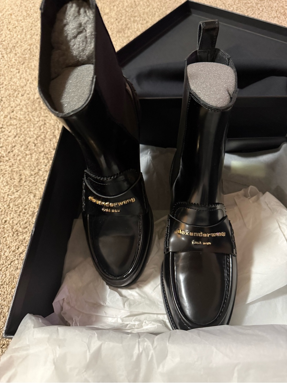 Alexander Wang Black Carter Ankle Boot Shoe Box